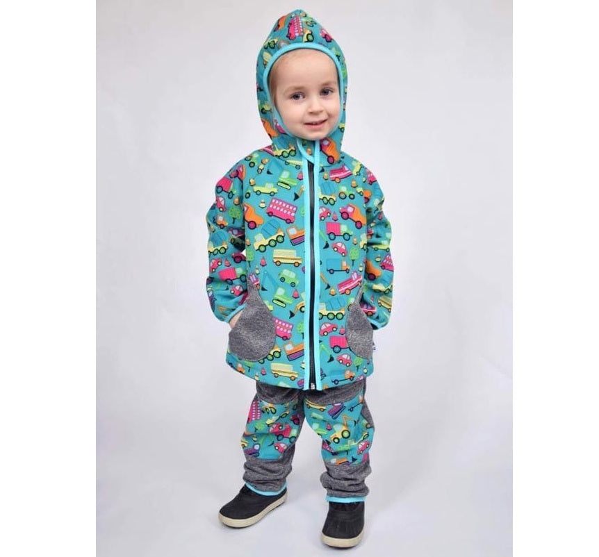 Softshell Jacke Frühling bis Herbst ungefütterte Version Cars Boy and Girl