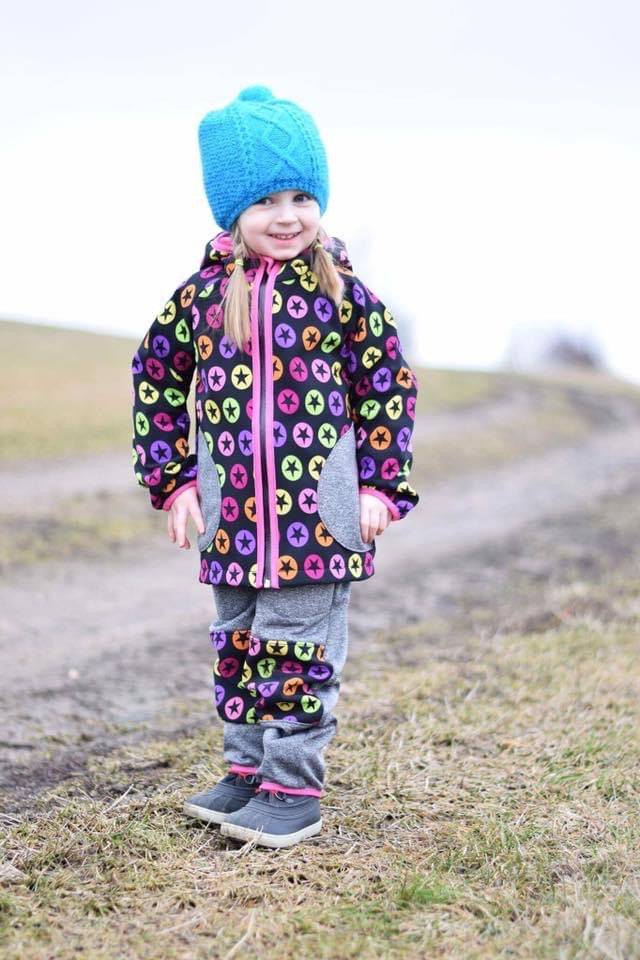 Softshell Jacke Frühling bis Herbst ungefütterte Version Stars Girl