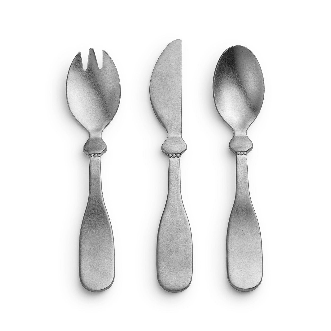 Besteckset Antique Silber matt