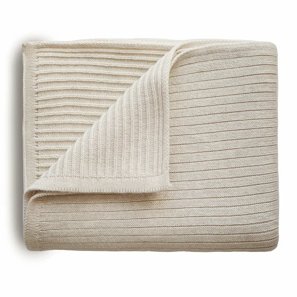 Strickdecke Ripped Beige Melange