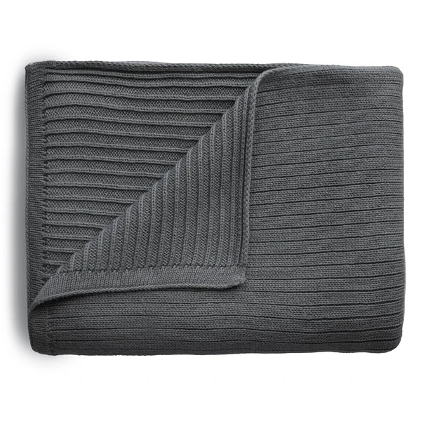 Strickdecke Ripped Dark Grey