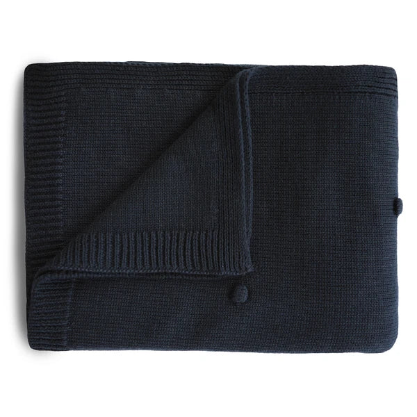 Strickdecke Dots Dark Navy