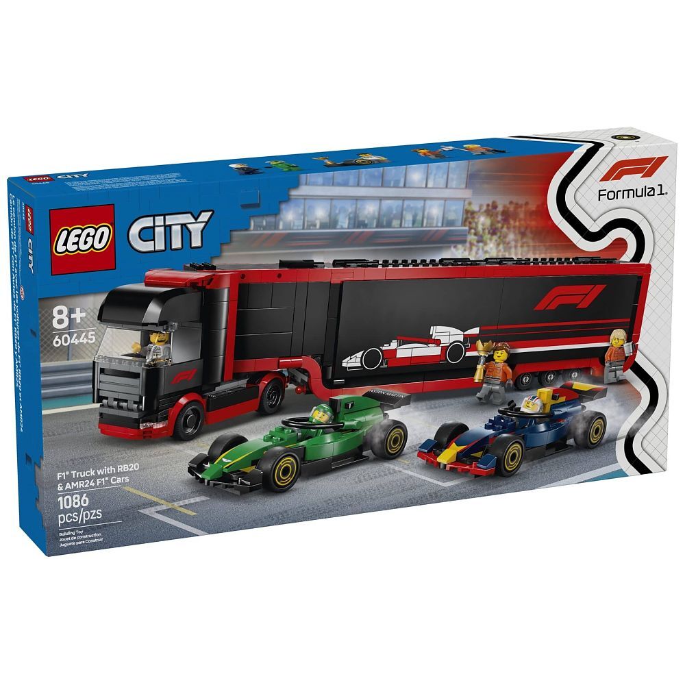 F1 Truck with RB20 & AMR24 F1 Cars