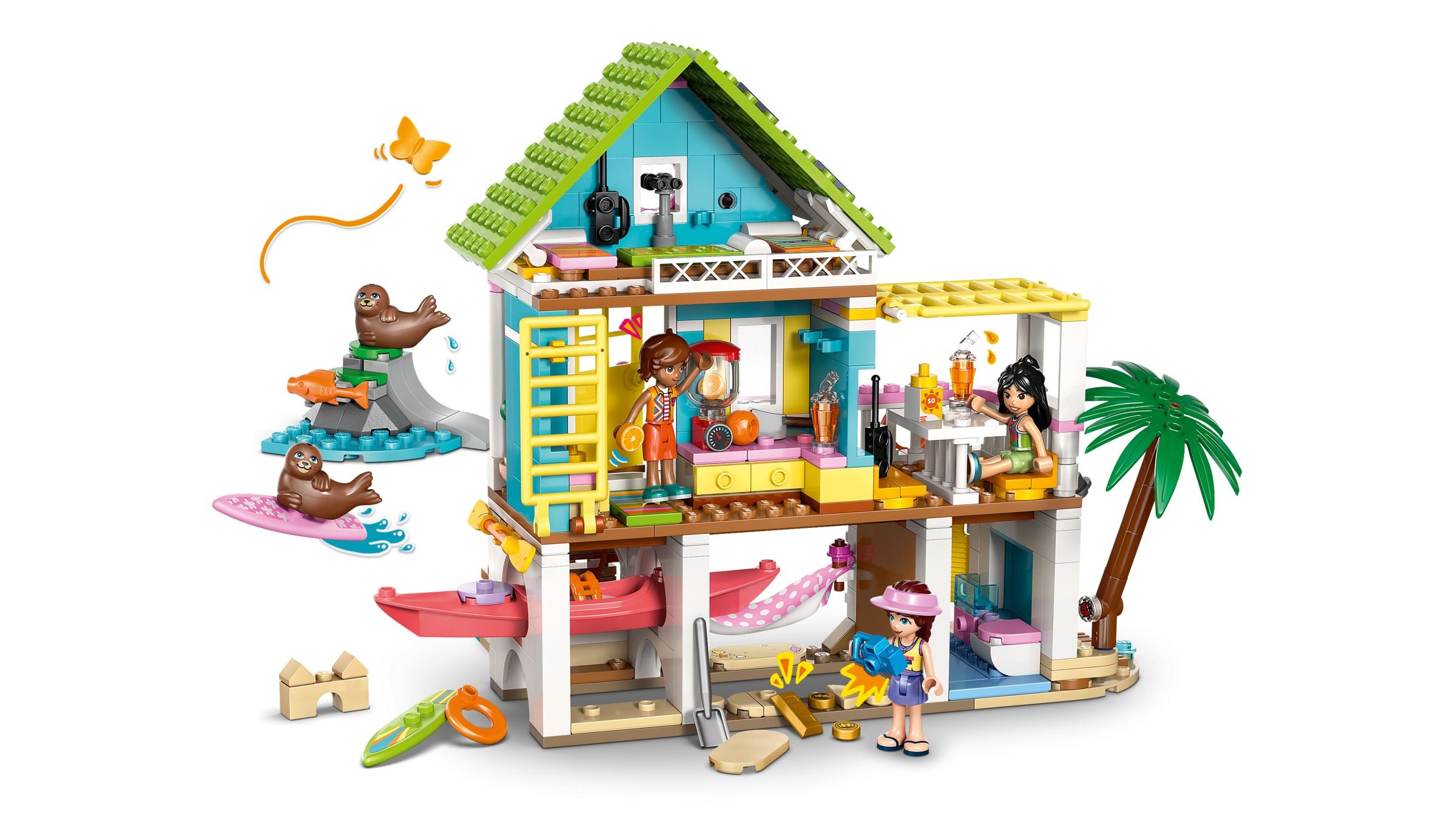 Strandhaus mit Robben