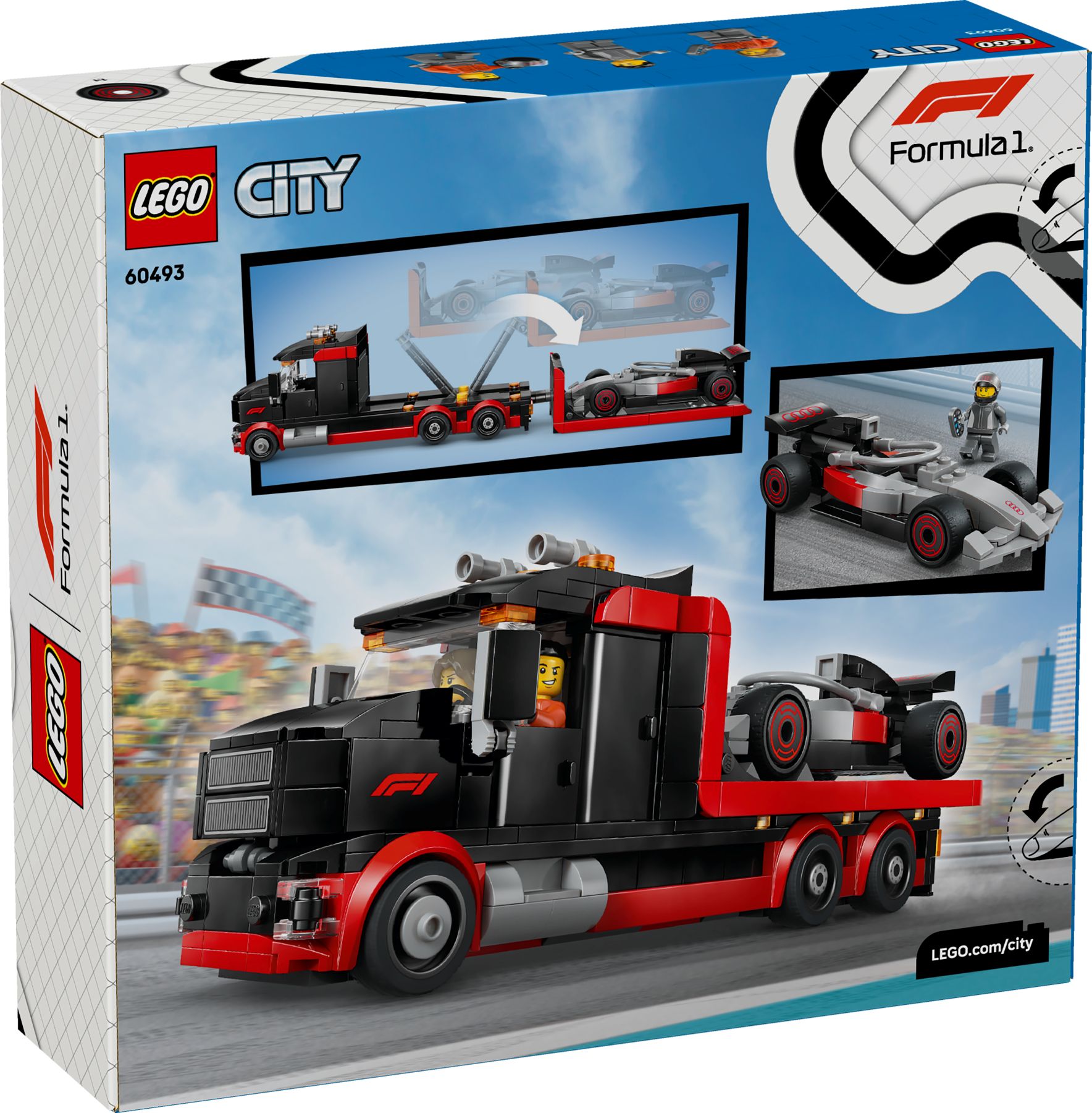 F1® Truck mit Audi F1® Rennwagen