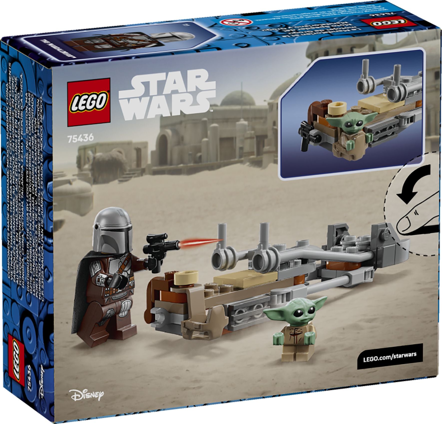 Der Mandalorianer und Grogu auf ihrem Speeder Bike™