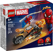 Spider-Man vs. Ghost Rider auf seinem Motorrad