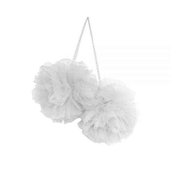 PomPom weiss XL Glitter