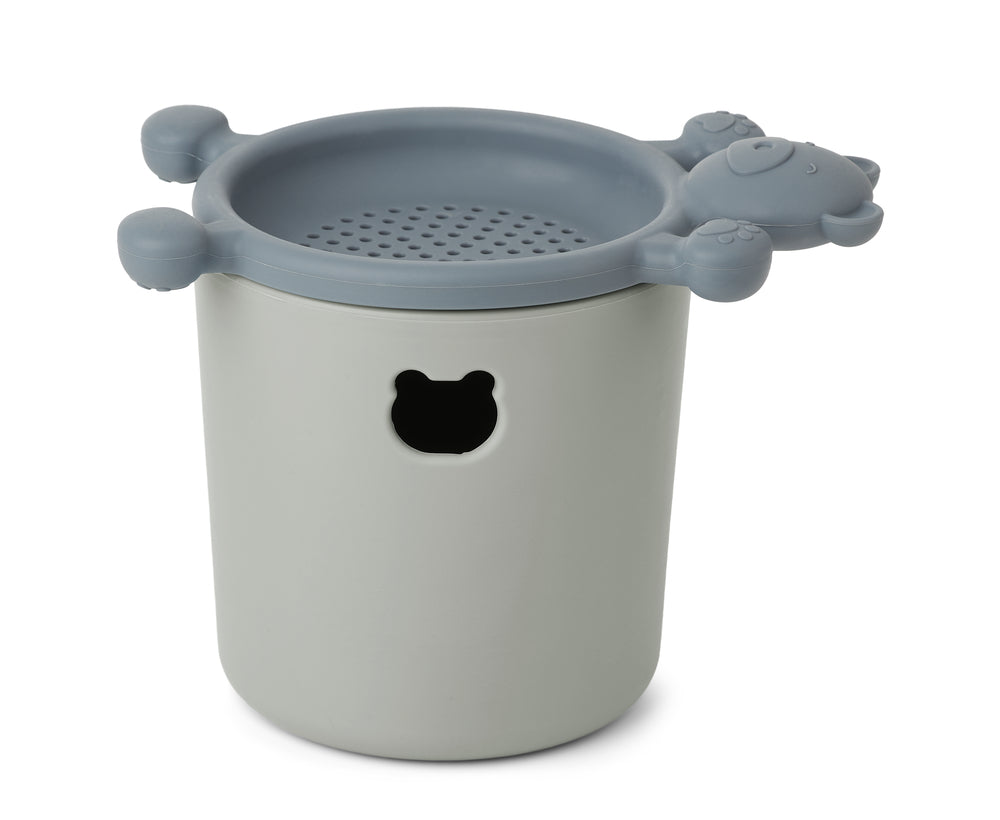 Ensemble de sable Bastian mini avec seau et tamis bleu 