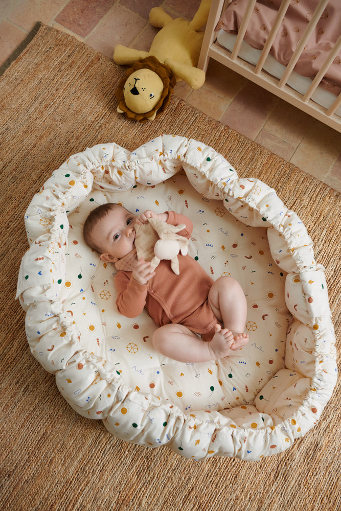 Ola 2 in 1 Babynest Playmat Classic Punkte Cream