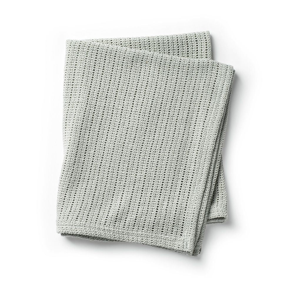 Sommer Strickdecke Cellular Mineral Green