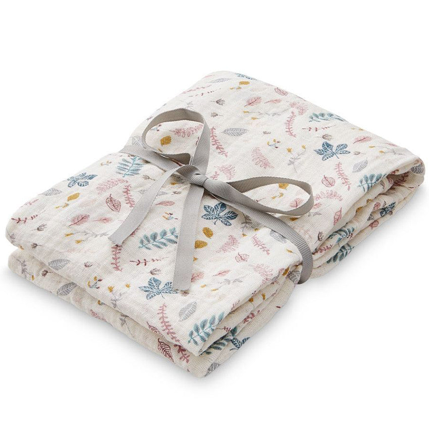 Muslin Swaddle Leaves Rose