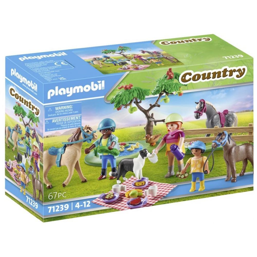 Picknickausflug mit Pferden