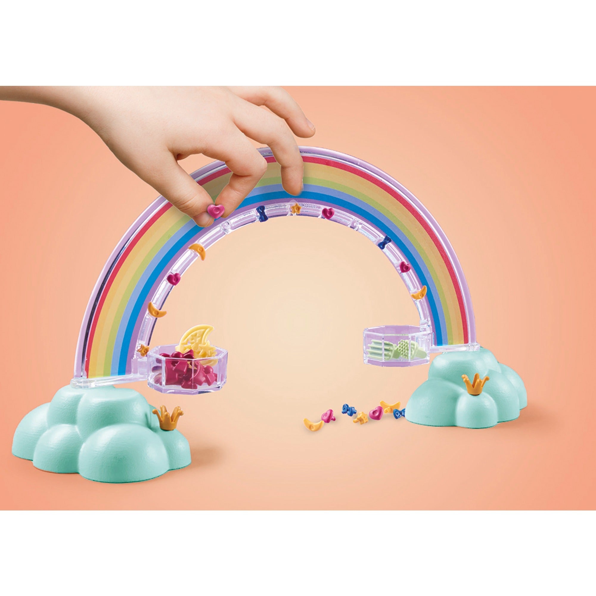 Pégase céleste avec arc-en-ciel