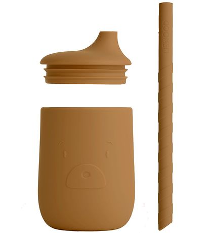 Gobelet à paille Ellis Monsieur Ours Caramel Doré 