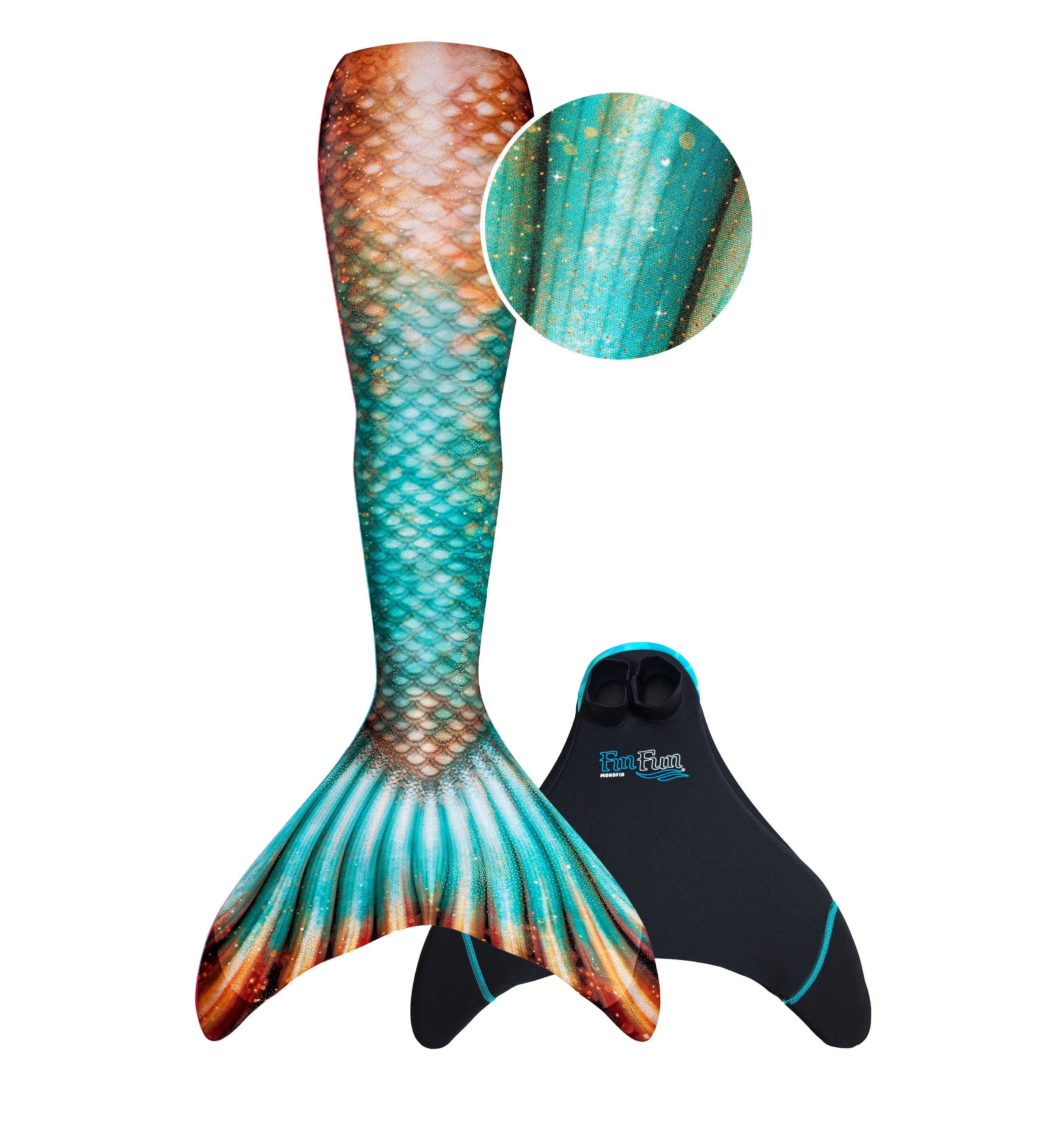 Meerjungfrau Flosse Limited Edition Bronzed Emerald