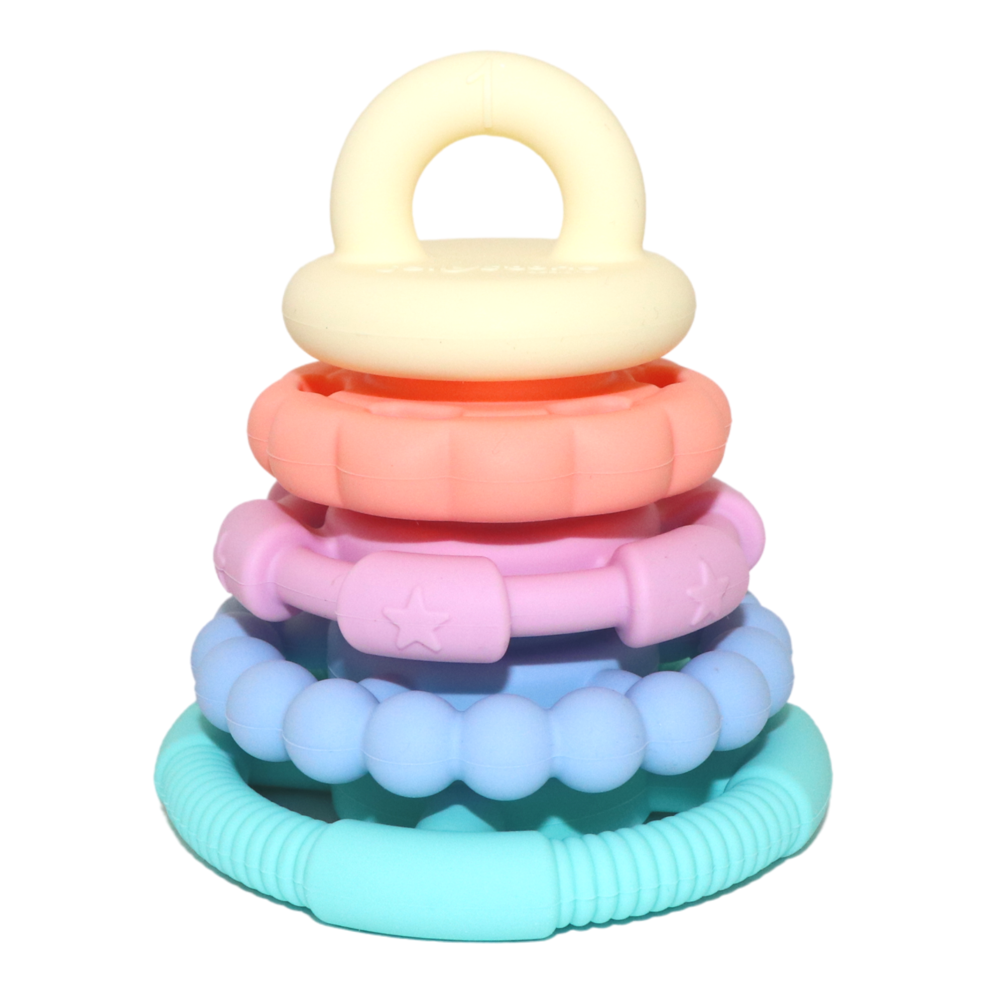 Stapelturm Ringe Pastell Rainbow