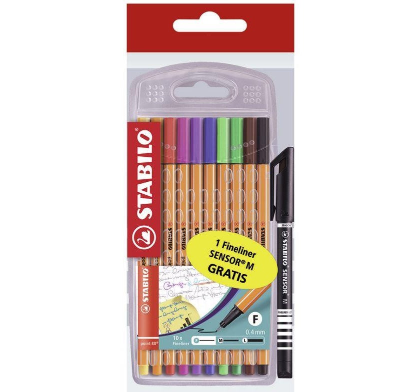 Fineliner Point 88 + gratis Fineliner wasserfest M schwarz