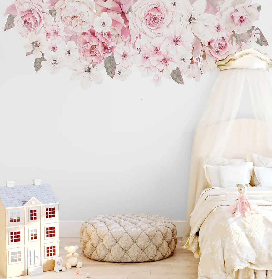 Cherry Blossom & Rose Mural