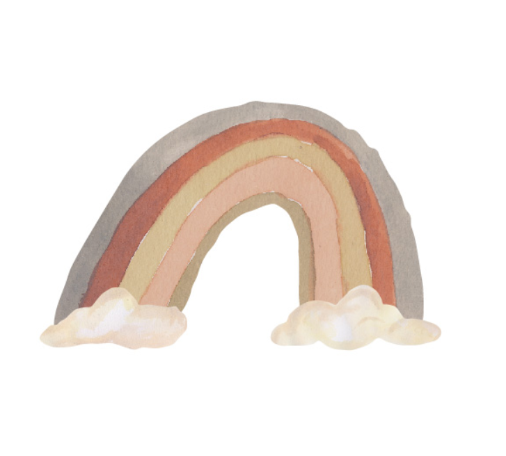 Wandsticker XL Regenbogen Grey Tones