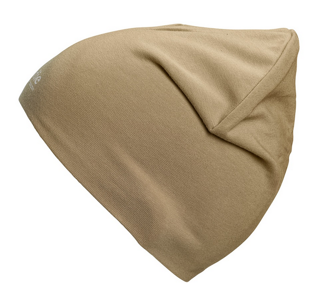 Logo Beanie Übergangszeit Sand