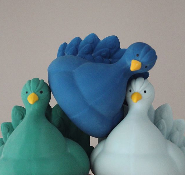Badespielzeug Beissling Pfau Dunkelblau