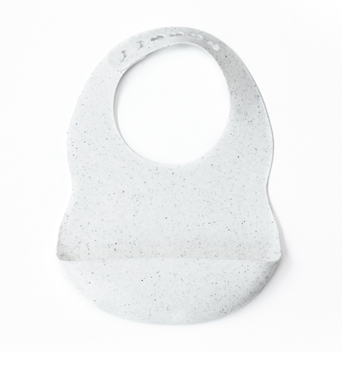 Silikon Lätzchen Weiss Speckle