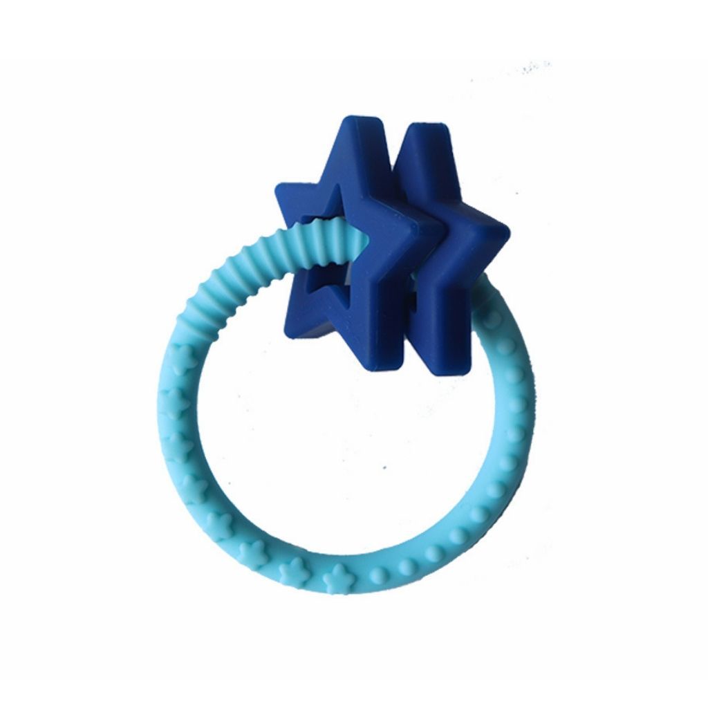 Lot de pailles en silicone Zoe, bleu multicolore