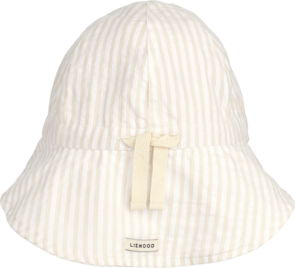 Sunneva Sun Hat Stripes Crisp White