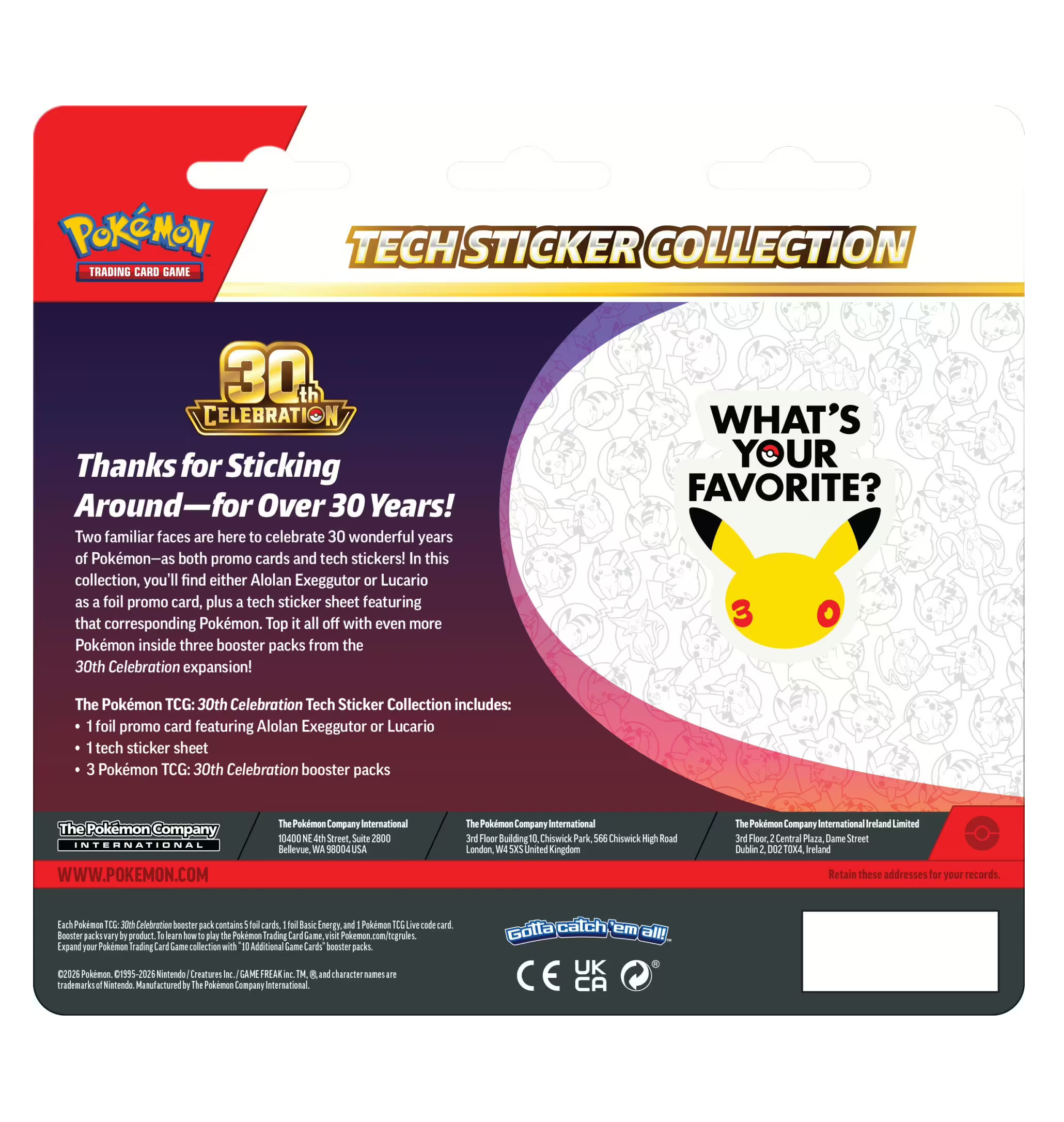 30th Celebration Tech Sticker Alola Exeggutor Collection
