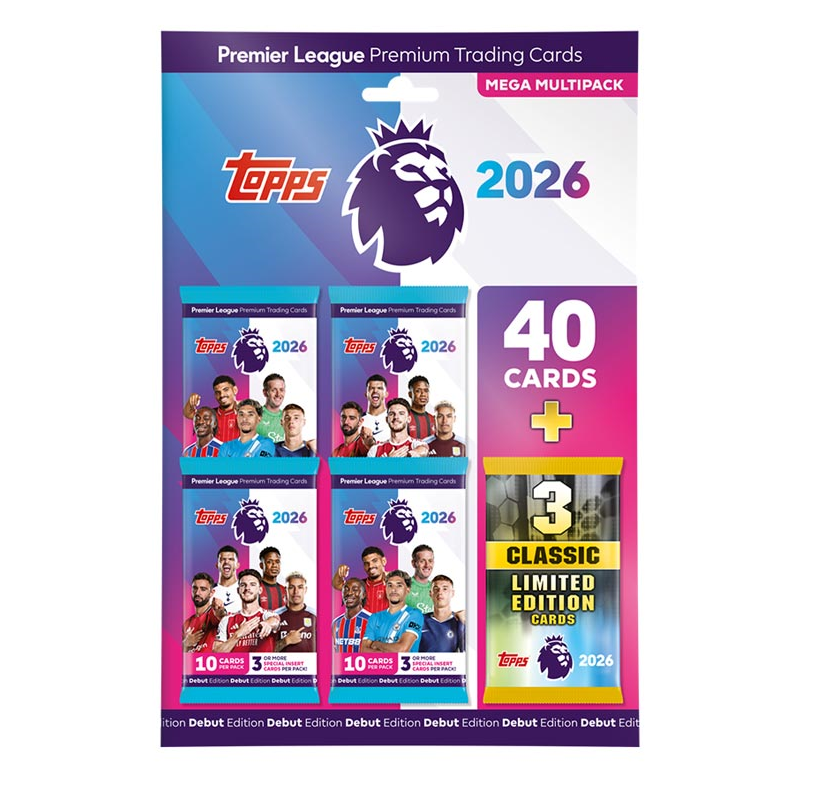 Cartes à collectionner Premier League 2025/2026 – MÉGA MULTIPACK