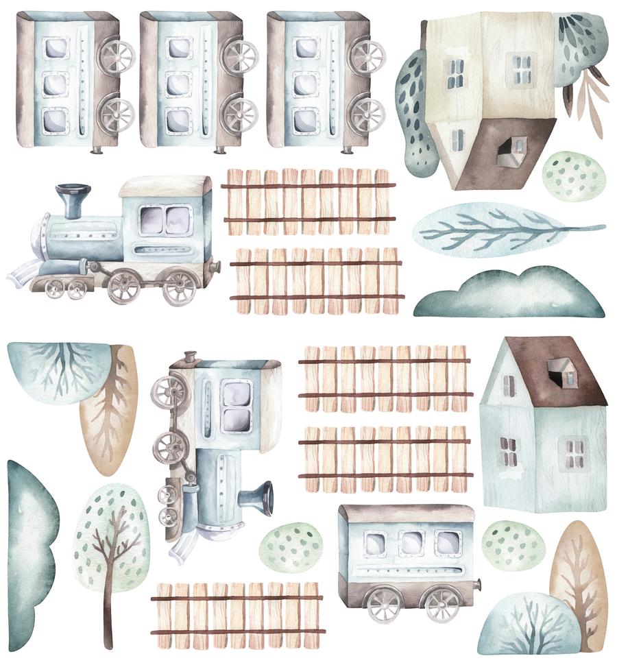 Lot de pailles en silicone Zoe, bleu multicolore
