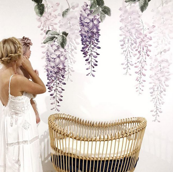 Wandsticker Wisteria Purple