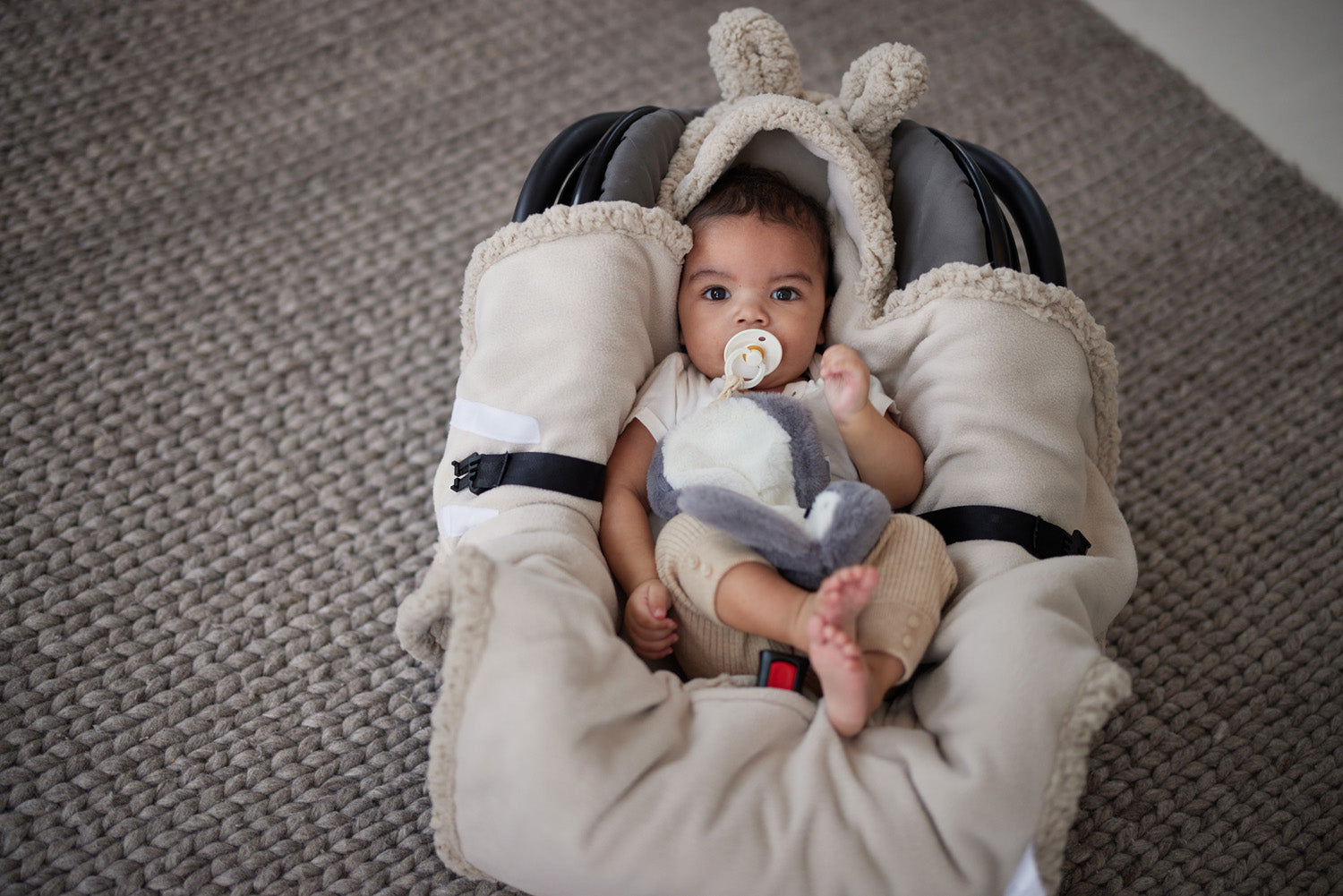 Kuschelwrap Plüsch Bunny Ash Green