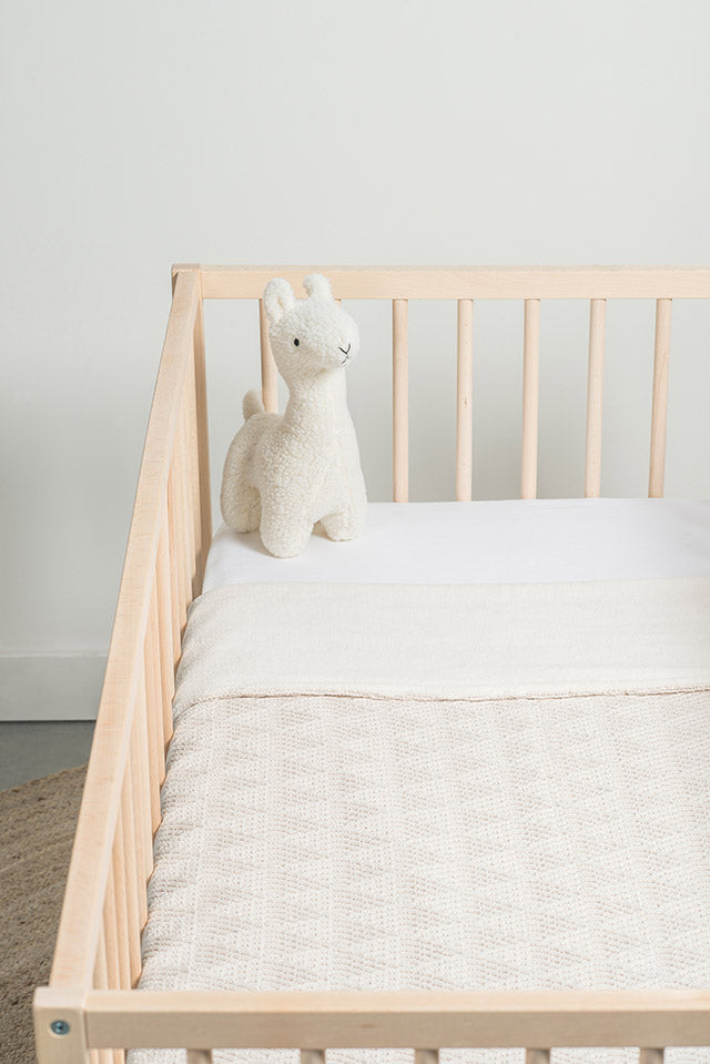 Strickdecke River Cream White dick