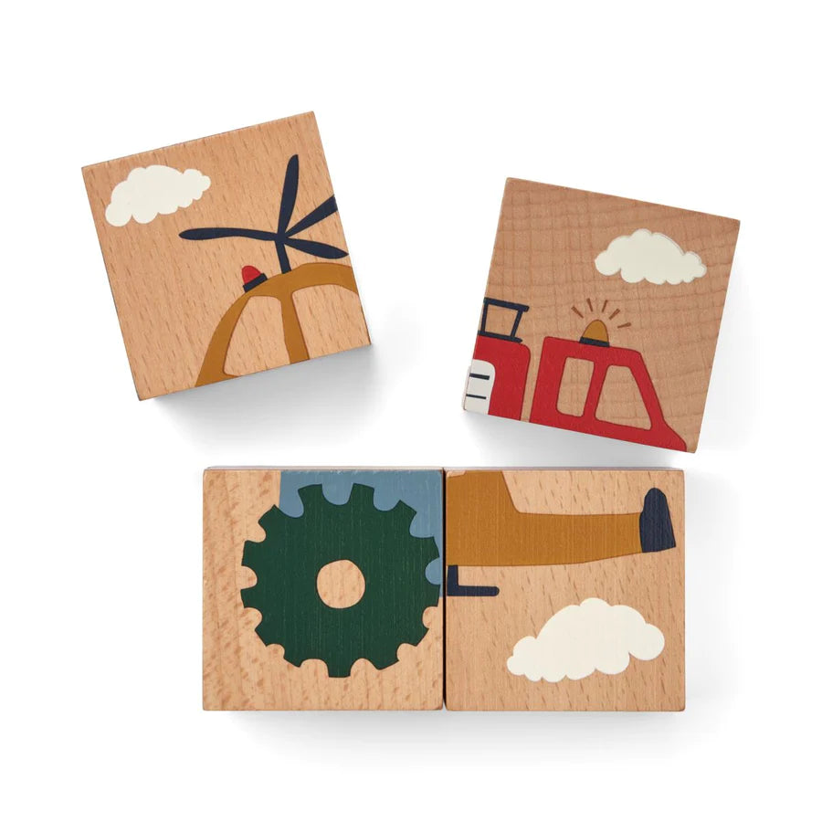véhicules d'urgence de puzzle de blocs