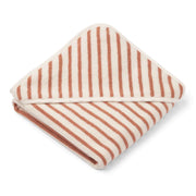 Alba hooded bath towel stripes Tuscany cream (baby size)