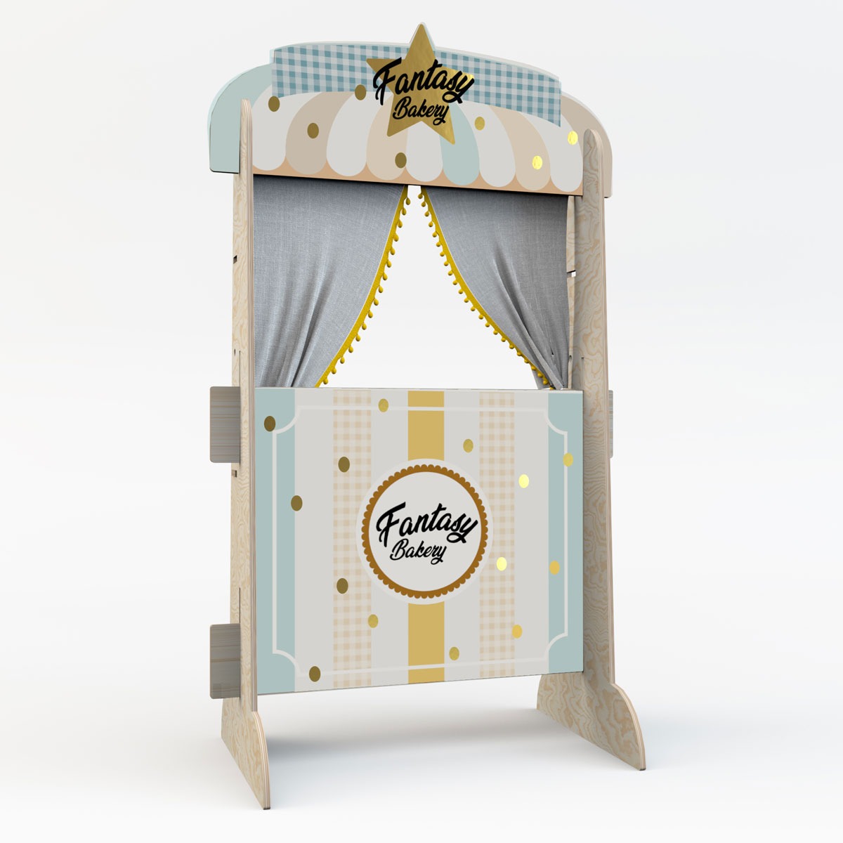Puppentheater Buchregal 2 in 1 Bakery Shop
