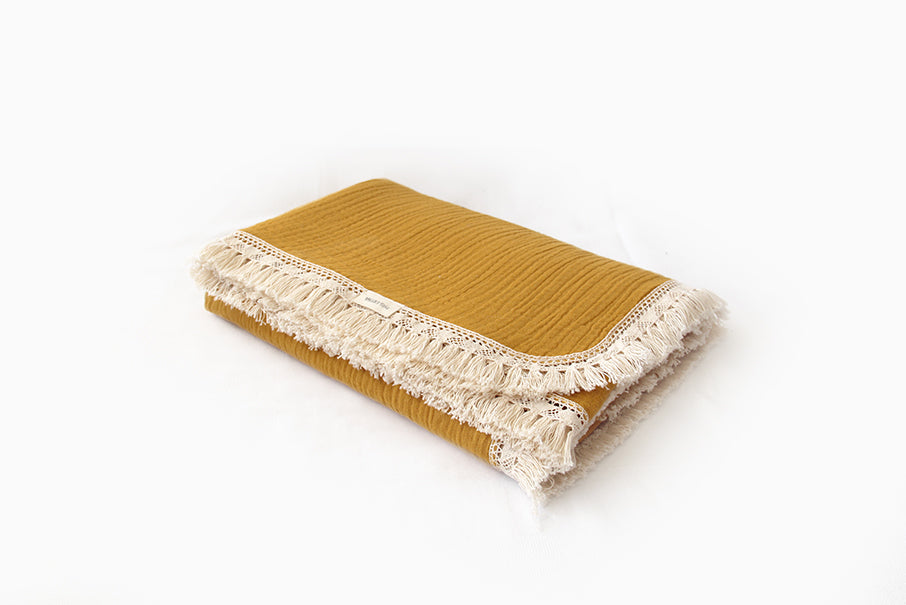 Muslin Decke Mustard