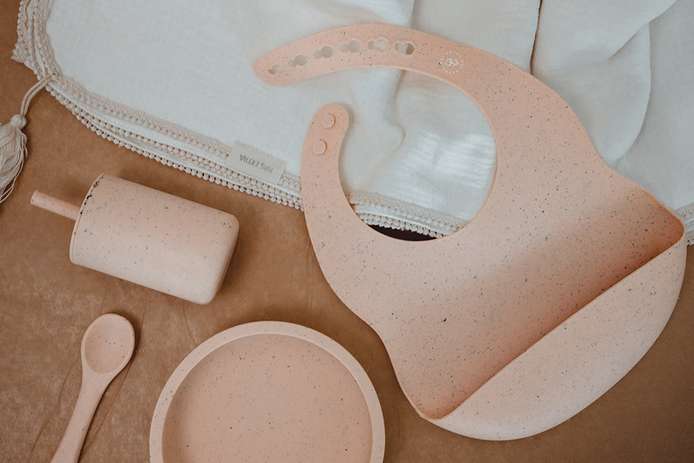 Silikon Lätzchen Blush Speckle