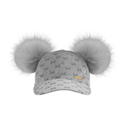 Cap Samt Bow Grau