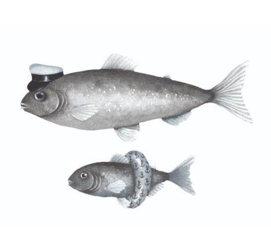 Wandsticker Kapitän Fisch