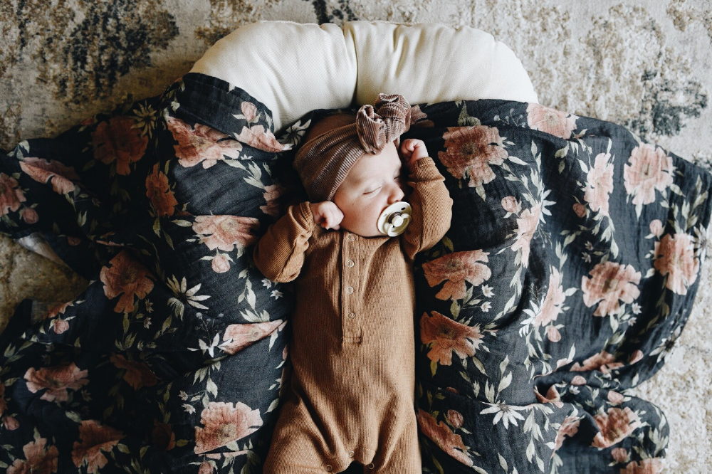 Bamboo Muslin Swaddle Amber Apricot 