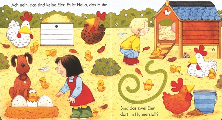 Nina und Jan suchen die Ostereier
