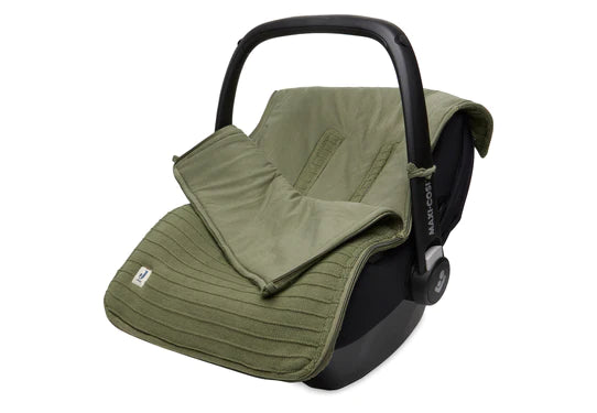Fusssack für Autoschale Strick Leaf Green