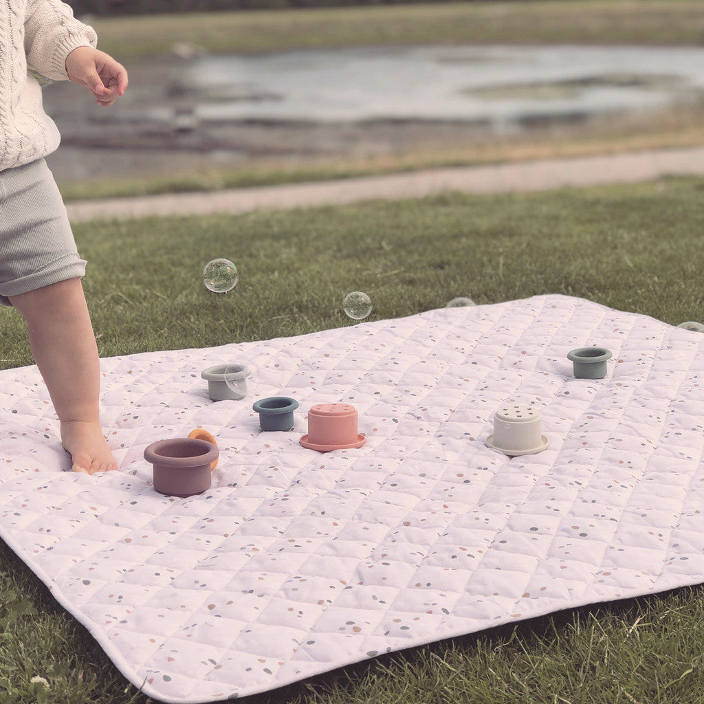 Lot de pailles en silicone Zoe, bleu multicolore