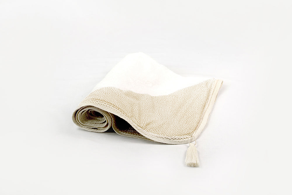 Kapuzen- Badetuch Baby Beige Dots