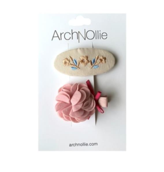 Haarclip Set Floret Rosa