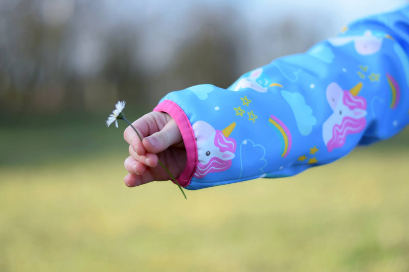 Softshell Jacke Unicorn blau gefütterte Version für Übergangszeit und Winter