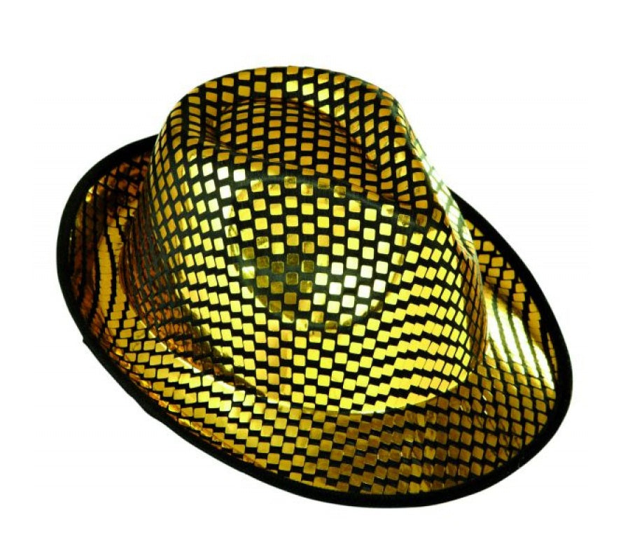Fedora Hut mit viereckigen Pailletten